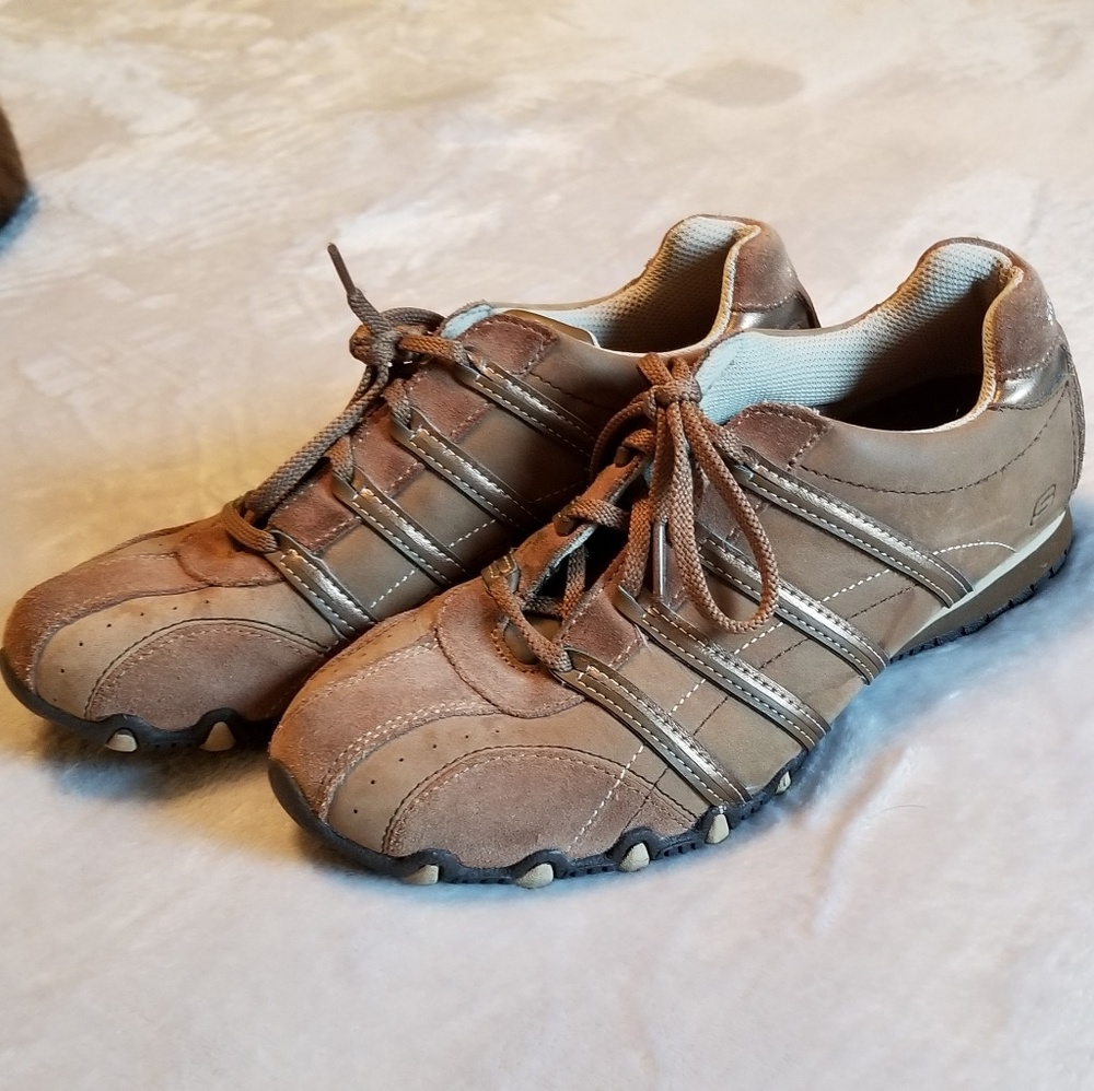 Brown Suede Leather Skechers